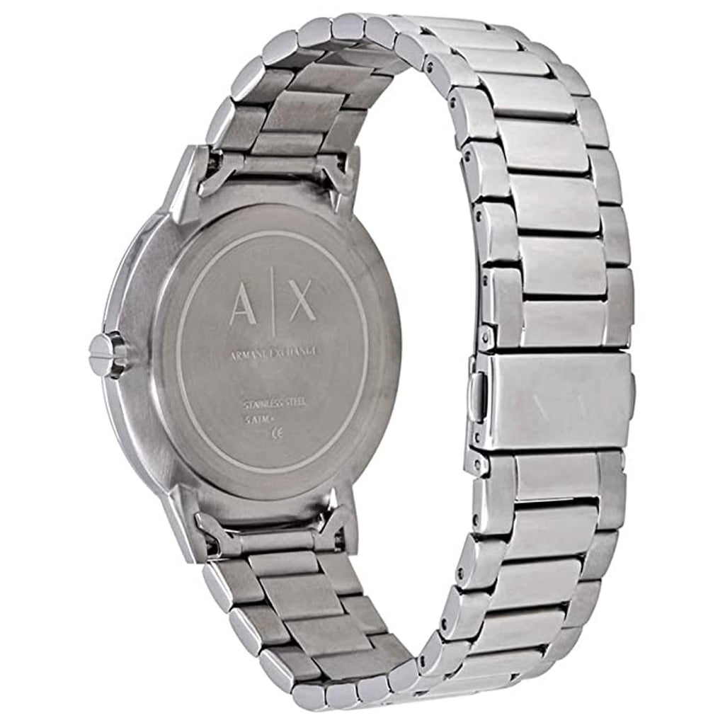 Armani Exchange Cayde AX2700 Men's Analog Watch – Black Dial with Silver Stainless Steel Bracelet