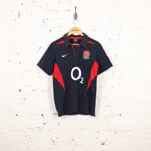 England Rugby 2002 Away Nike Rugby Shirt - Blue - M
