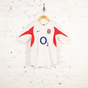 Nike England 2005 Player Issue Home Rugby Shirt - White - L